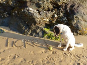 Ticket's name in sand
